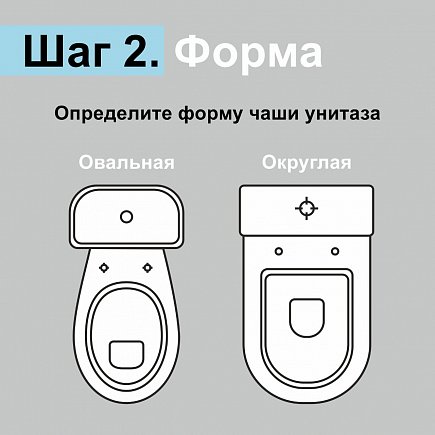 Шаг 2. Форма чаши унитаза