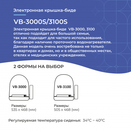 Электронная крышка биде Senspa VB-3000S/3100S (под заказ) | Официальный магазин SensPa